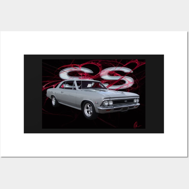 SS 396 Muscle Car in Red Wall Art by cthomas888